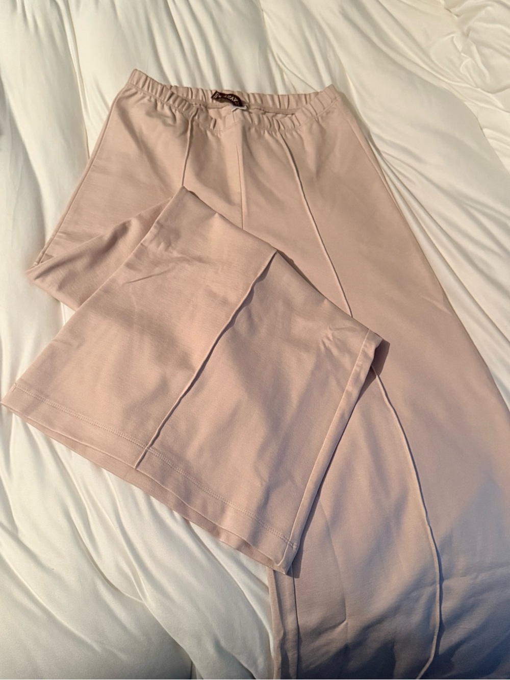 Light Khaki Wide Leg Pants